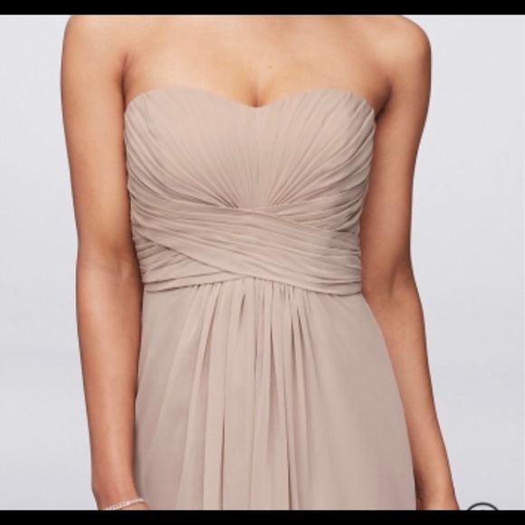 Davids bridal strap/strapless light green size 8 gown - Picture 12 of 13